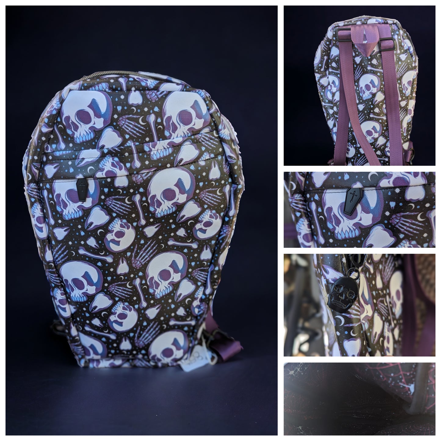 Skulls Coffin Backpack