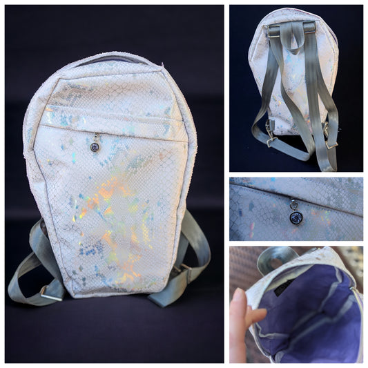 White Snake Scales Coffin Backpack