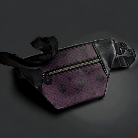 Fishnet Space Battle Sling Fanny Bag