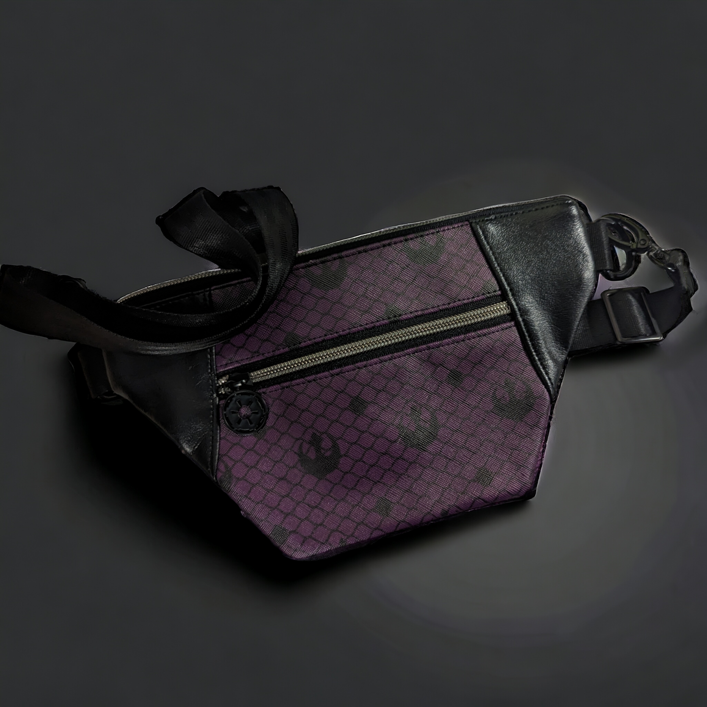 Fishnet Space Battle Sling Fanny Bag