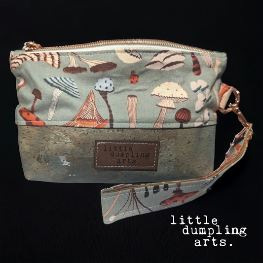 Green Mushroom Washable Snack Bags