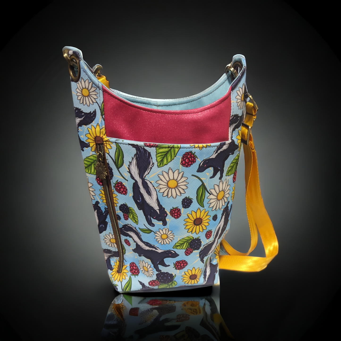 Skunks in Spring Bottle Bag