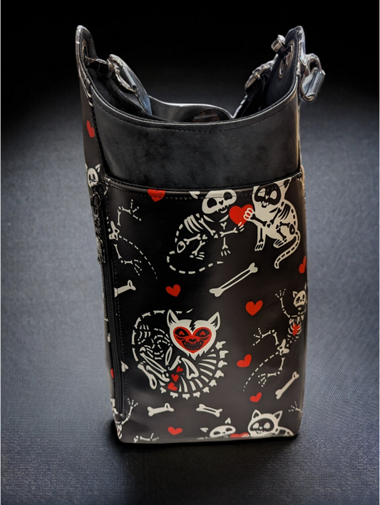 Skelly Cats Bottle Bag