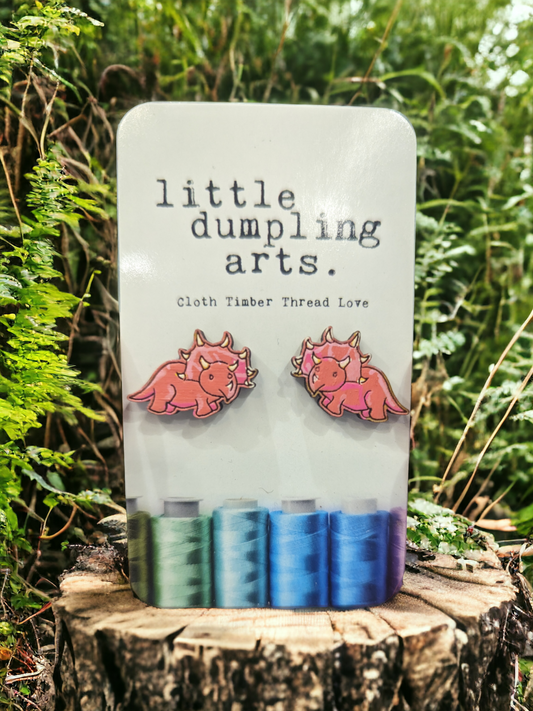 Triceratops Earrings