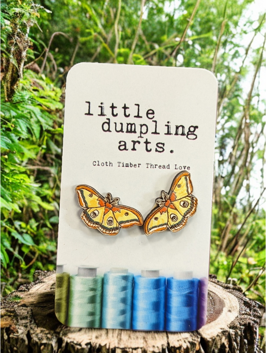 Polyphemus Moth Earrings