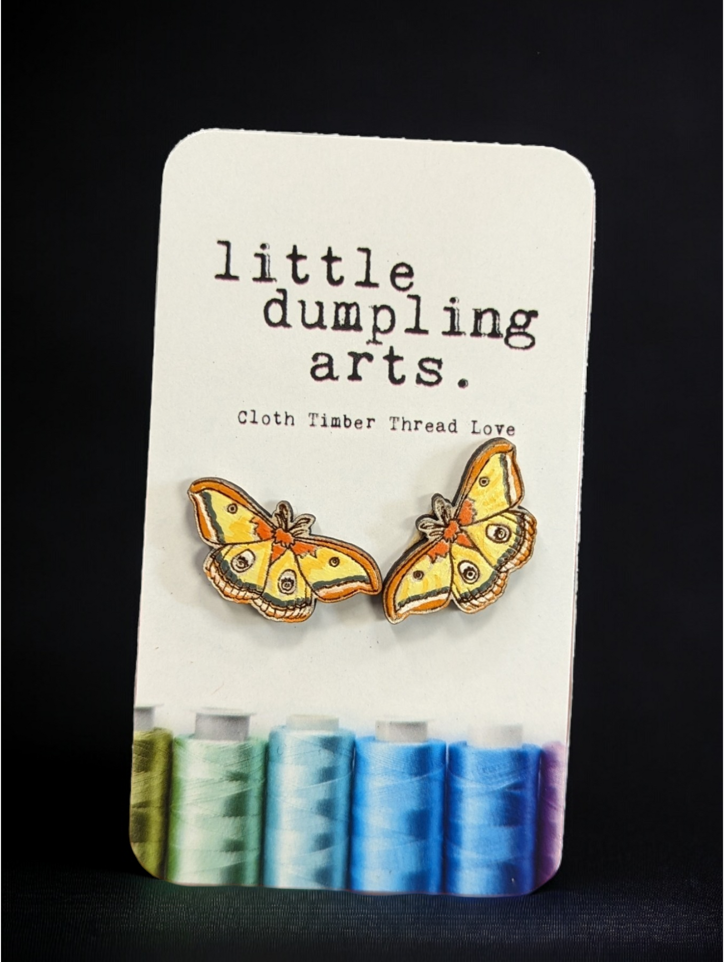 Polyphemus Moth Earrings