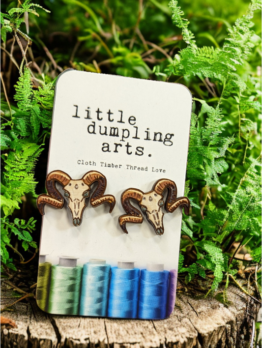 Ram Skulls Earrings
