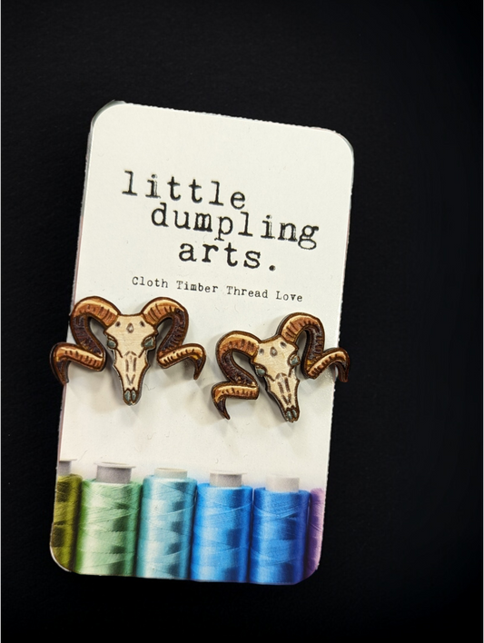 Ram Skulls Earrings