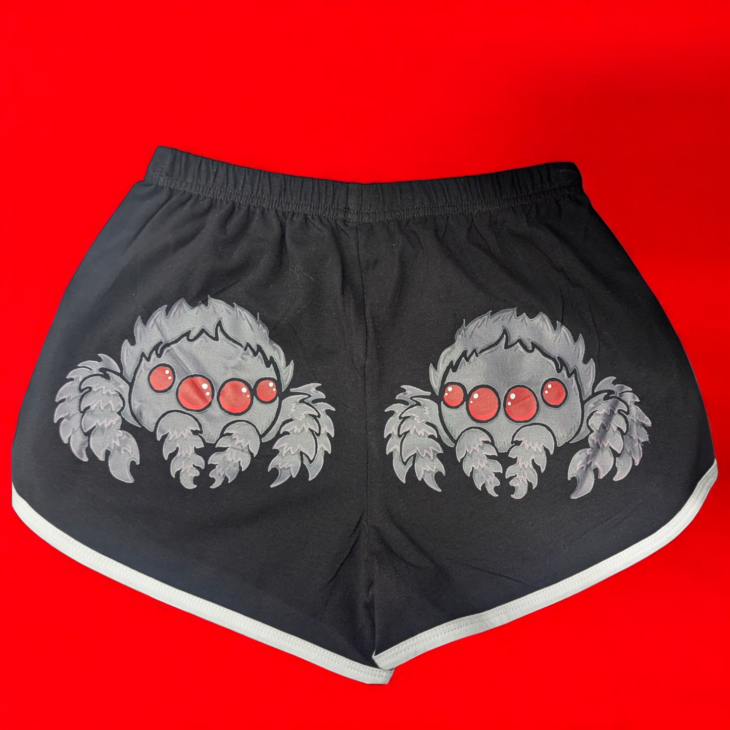 spider booty shorts