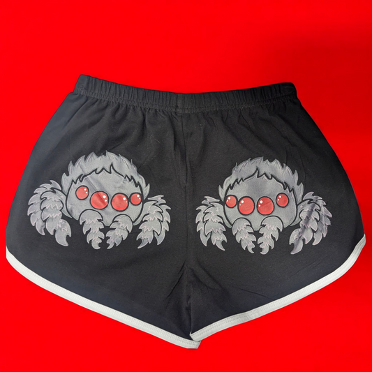 spider booty shorts
