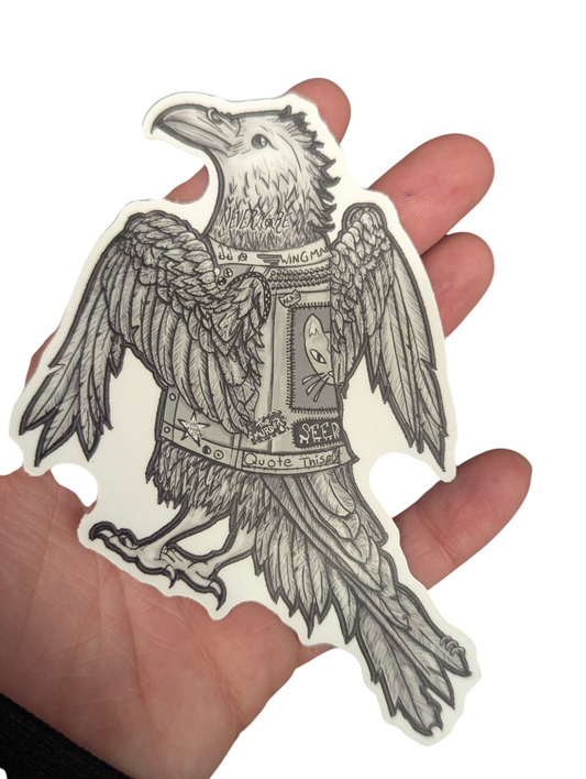 punk crow sticker