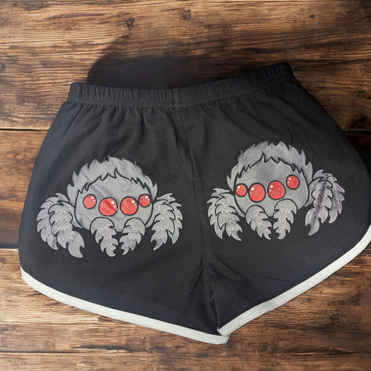 spider booty shorts