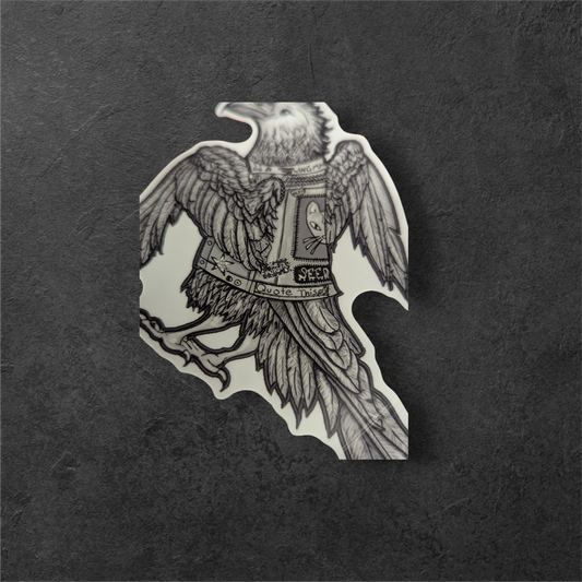 punk crow sticker