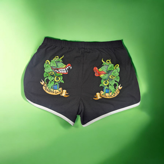 monster love never wilts booty shorts