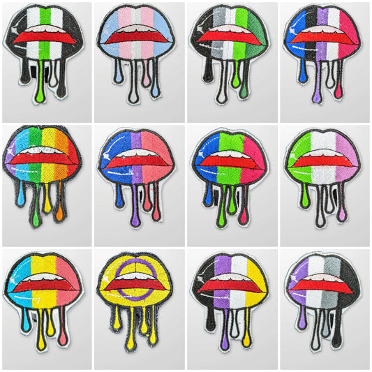 Acid drip pride flag patch