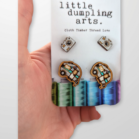 Camper vacation earring set