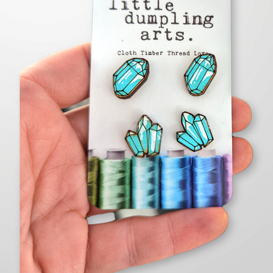 Hand painted crystal earring set