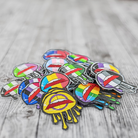 Acid drip pride flag patch