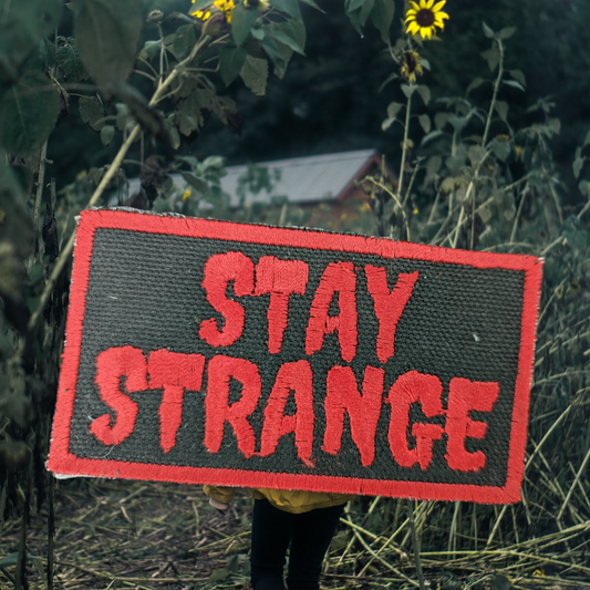 stay strange iron on patch