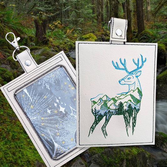Nothwest Love Vaccine card protector. Attach to purse, bag, backpack lanyard or beltloops Vinyl, vegan leather. Luggage tags