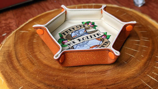 They see me rollin portable dice tray embroidered