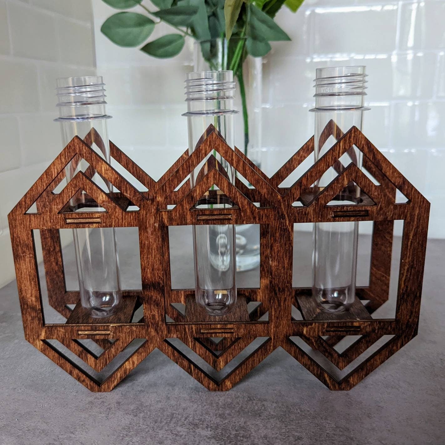 Mid century style mini vase propagation station. Minimalist gift for mom. Gift for sister. Tabletop vase. Wildflower, small House plants