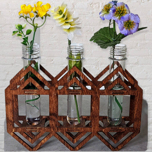 Mid century style mini vase propagation station. Minimalist gift for mom. Gift for sister. Tabletop vase. Wildflower, small House plants