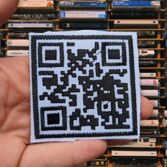 Qr patch 3" Rick rolled/ funny patch/ meme patch