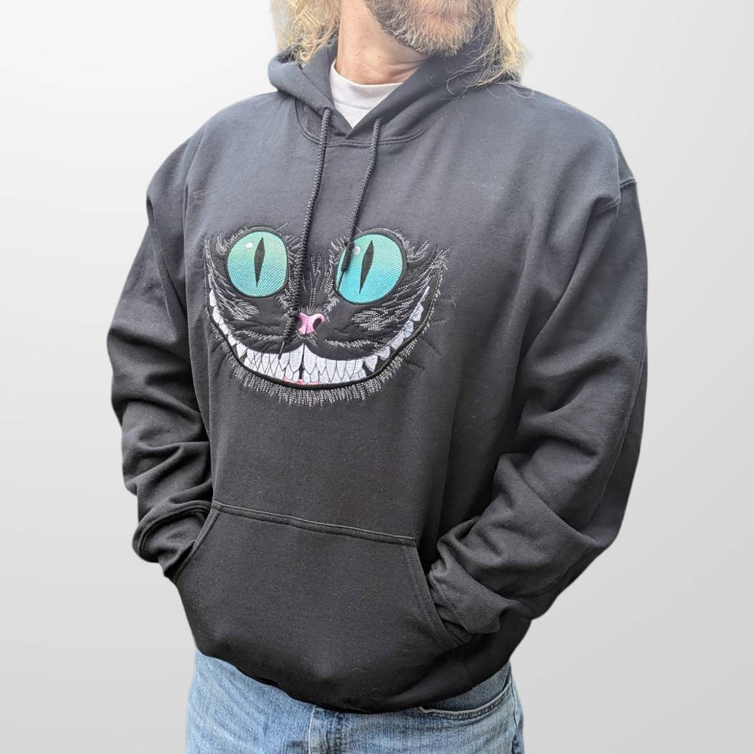 Embroiderd Glow in the dark Cheshire hoodies