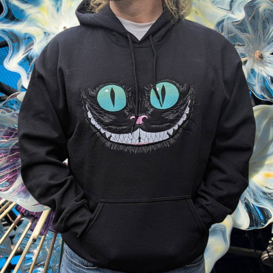 Embroiderd Glow in the dark Cheshire hoodies