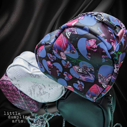 Heart shaped crossbody bag/ Valentines gift/ goth bag/ 90s fashion custom