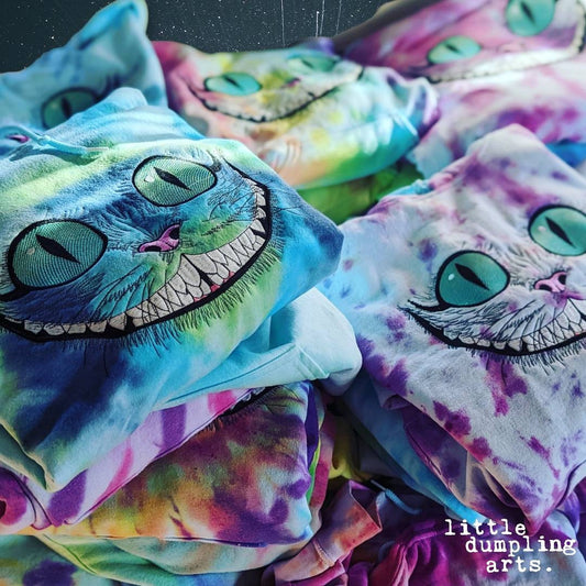 Embroiderd Glow in the dark tie dye Cheshire hoodies