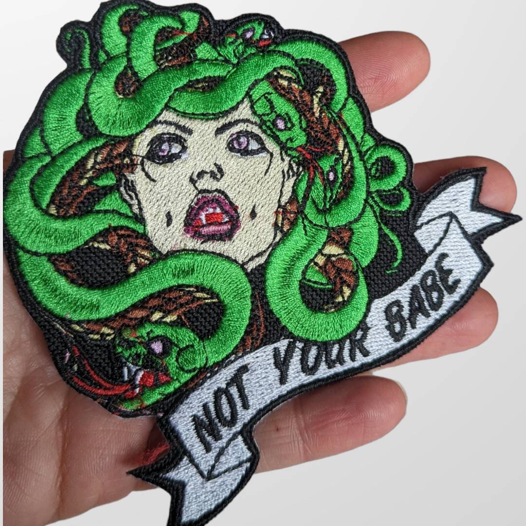 Not your babe Medusa patch 4"