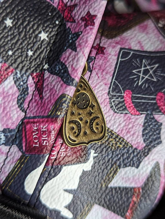 Love hurts heart shaped crossbody bag/ Valentines gift/ goth bag/ 90s fashion custom