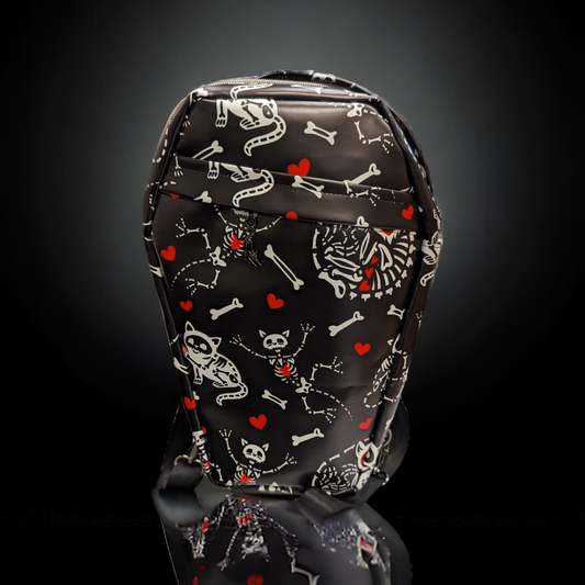 Skelly Cats Coffin Backpack