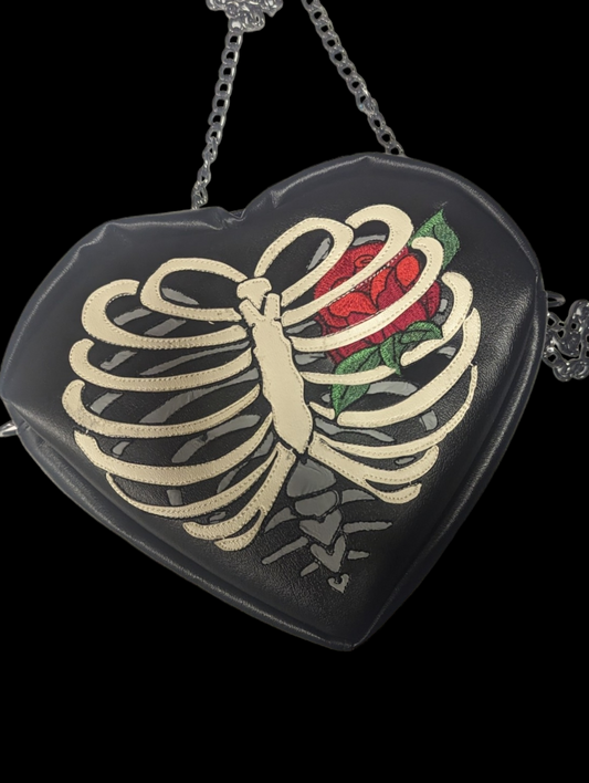 Ribcage Heart Crossbody Bag