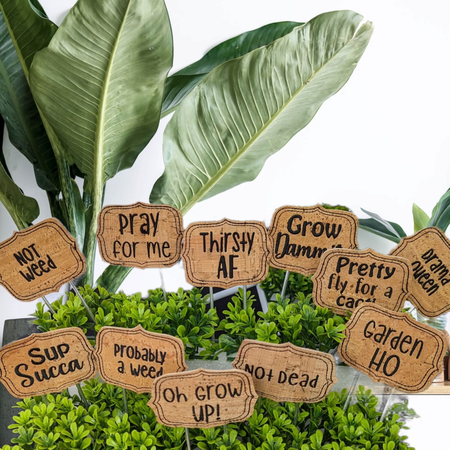 Snarky plant identification markers