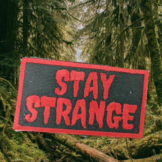 stay strange iron on patch