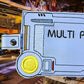 Compact Multipass vaccination card protector. Attach to purse, bag, backback or beltloops Vinyl, cork, vegan leather