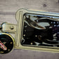 Compact Multipass vaccination card protector. Attach to purse, bag, backback or beltloops Vinyl, cork, vegan leather