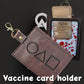 Cephalopod game vaccination card protector. Space for valuables. Attach to purse, bag, backback or beltloops