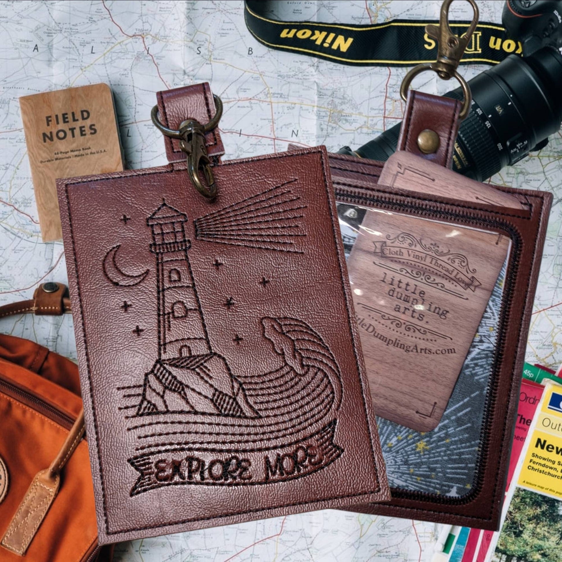 Let's Travel!! Adventure Vaccine card  protector for vacation.   Attach to purse, bag, backpack lanyard or beltloops Vinyl, vegan leather.