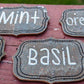 Cork Herb garden markers Embroideredplant identification markers. Indoor house plants markers. Spring mothers day Easter