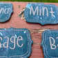 Cork Herb garden markers Embroideredplant identification markers. Indoor house plants markers. Spring mothers day Easter