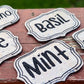 Cork Herb garden markers Embroideredplant identification markers. Indoor house plants markers. Spring mothers day Easter