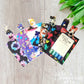 ID Badge size Cartoon/Anime addition ID card protector luggage tag Space for valuebles Attach to purse, bag, tape real beltloops key chain