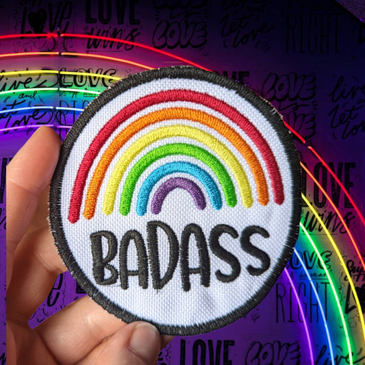 Badass rainbow patch/3" rainbow patch/ pride patch/ LGBTQ+