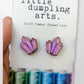 Hand painted mystical witchy tarot themed earrings