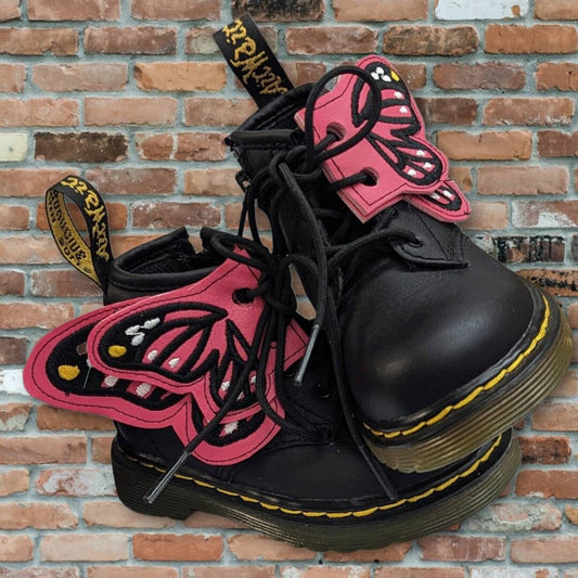 Double wing butterfly shoe wings/ fits adult and child shoes or boots or stakes/costume/princess birthday/ boho